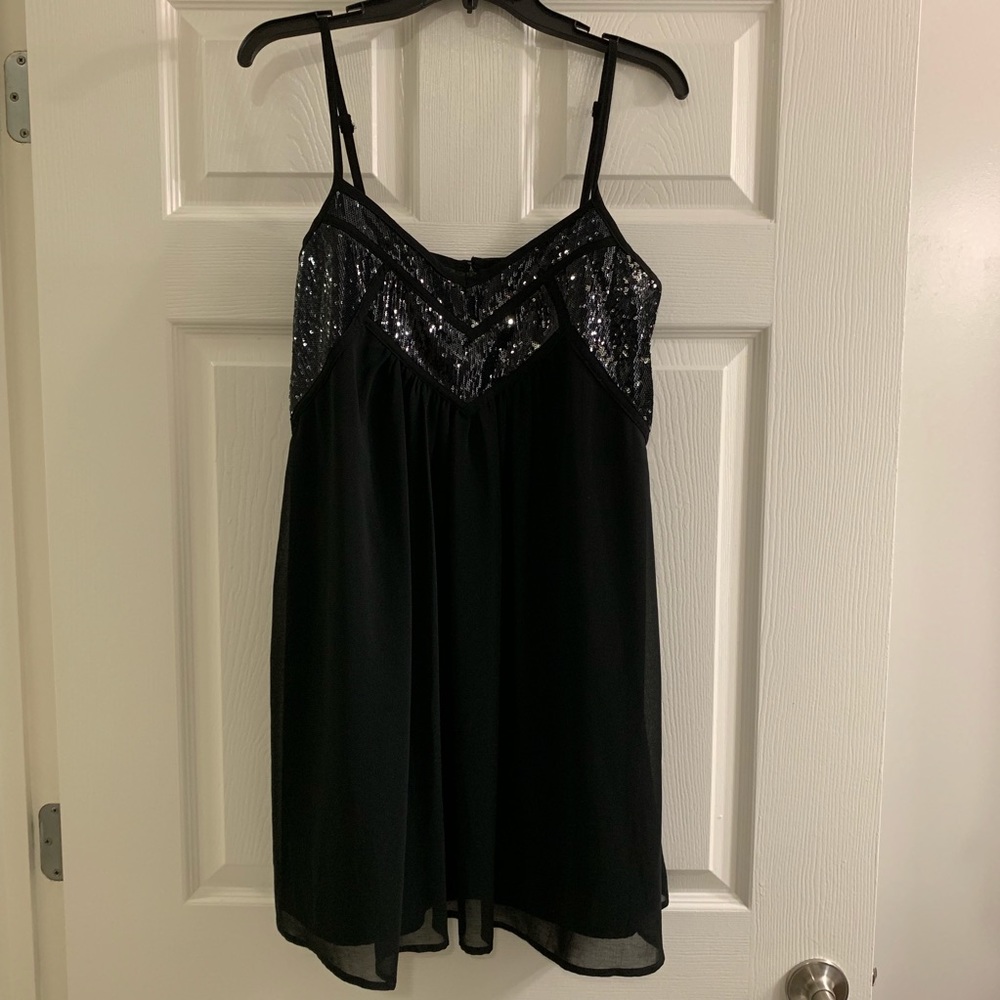 Wish Black Sequin Dress Sz Small
